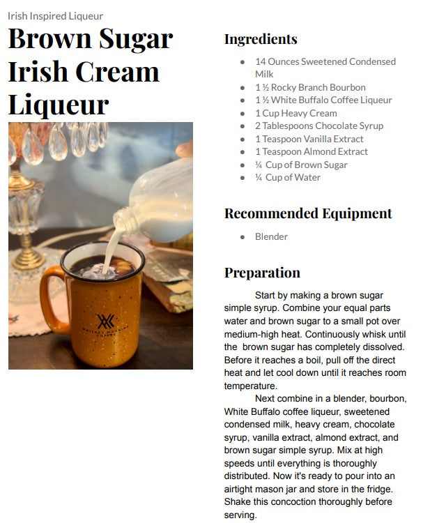Brown Sugar Irish Cream Liqueur