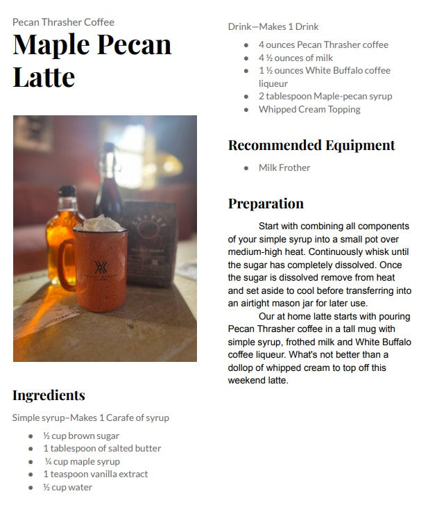 Maple Pecan Latte
