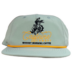 teal and gold caffeine cowboy hat