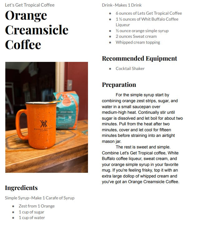 Orange Creamsicle Coffee