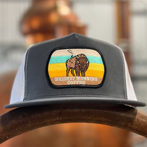 whiskey morning buffalo trucker cap