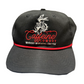black and red rope hat