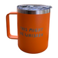 orange coffee mug
