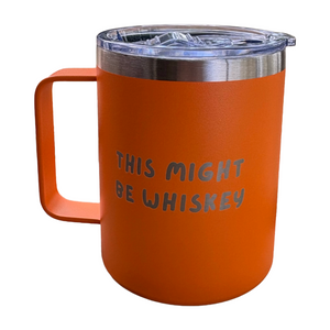 orange coffee mug
