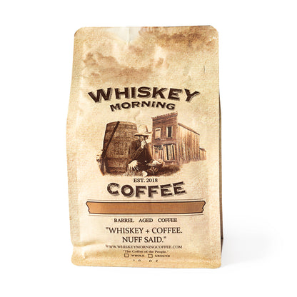 coffee aged in whiskey barrels