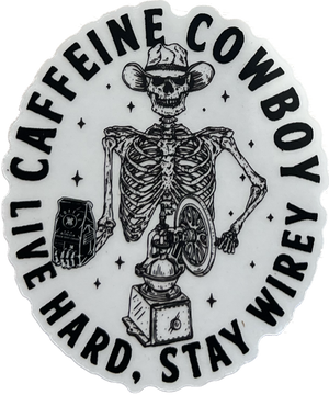 Caffeine Cowboy Sticker