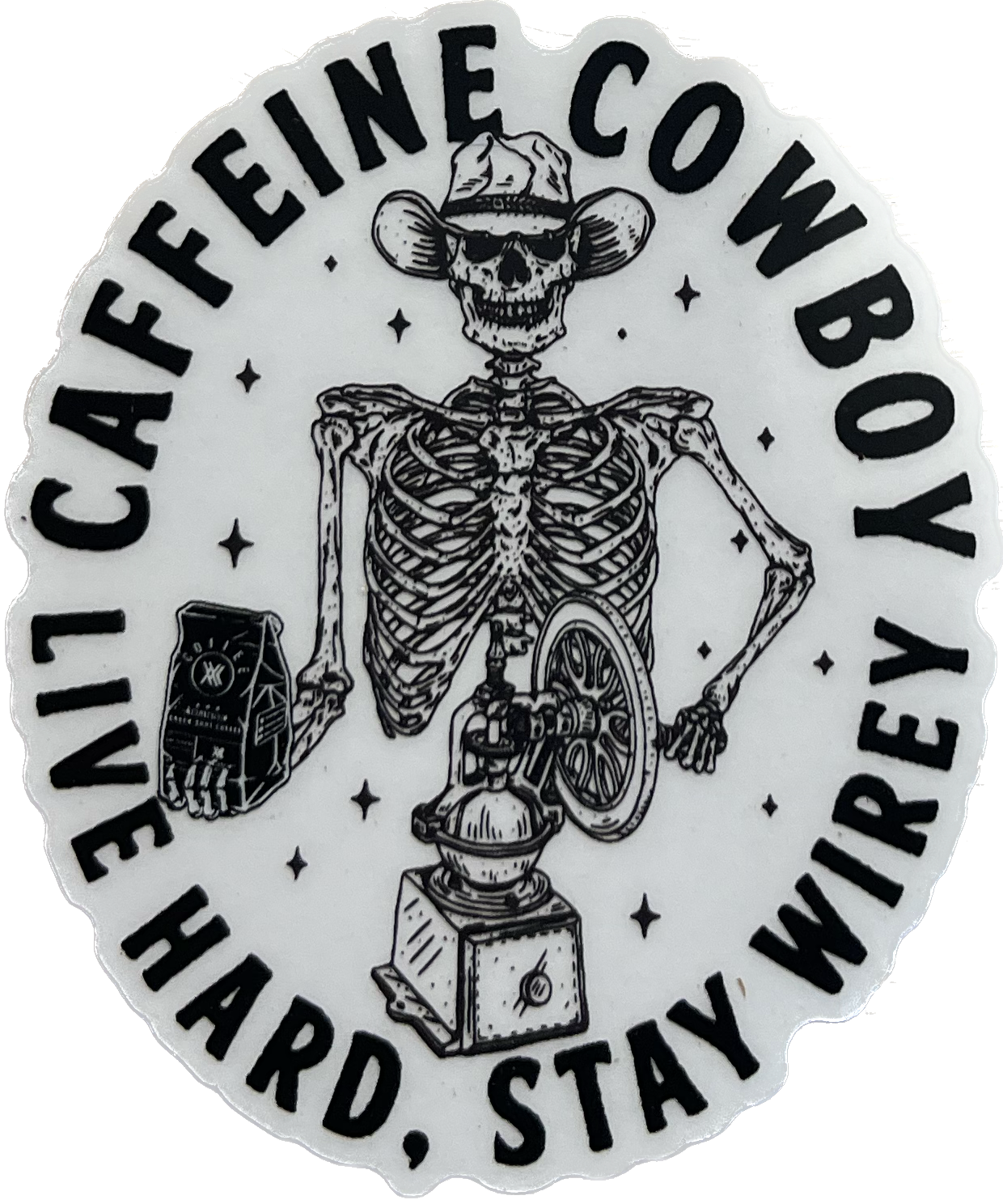 Caffeine Cowboy Sticker