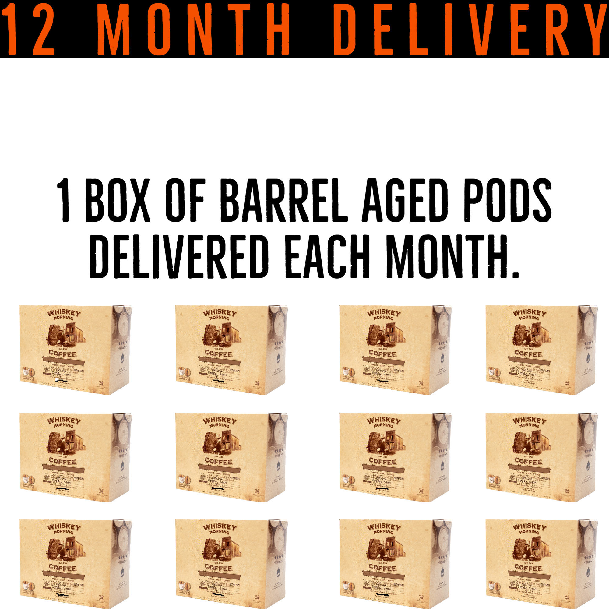 barrel aged pods prepaid 12 month subscription