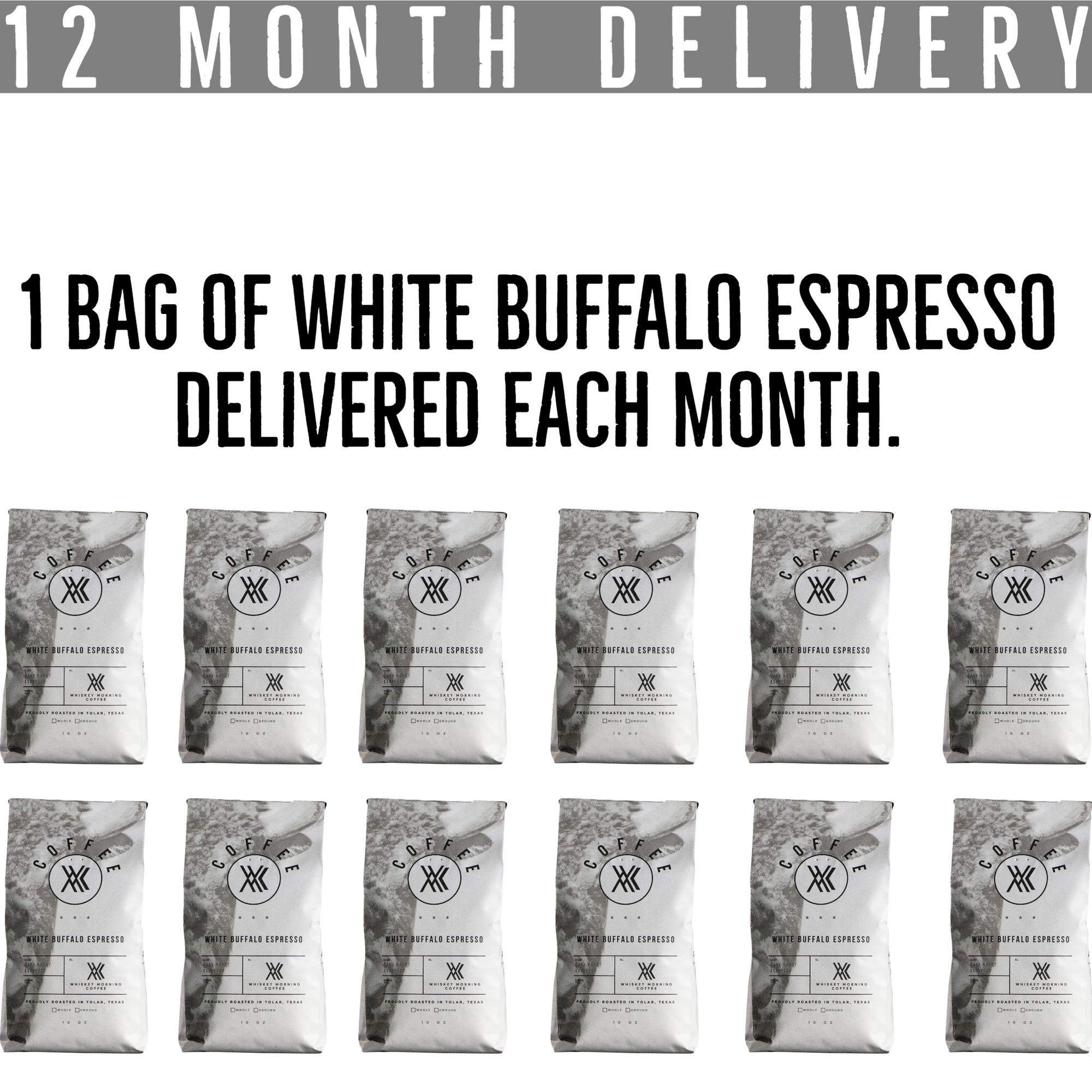 white buffalo espresso 12 month prepaid subscription